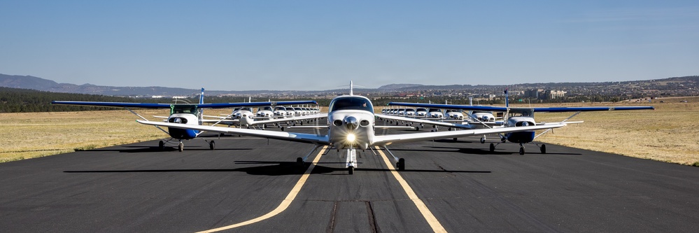 557th Flying Training Squadron conducts Elephant Walk at Davis Airfield