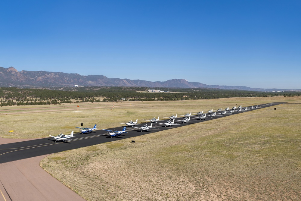 557th Flying Training Squadron conducts Elephant Walk at Davis Airfield