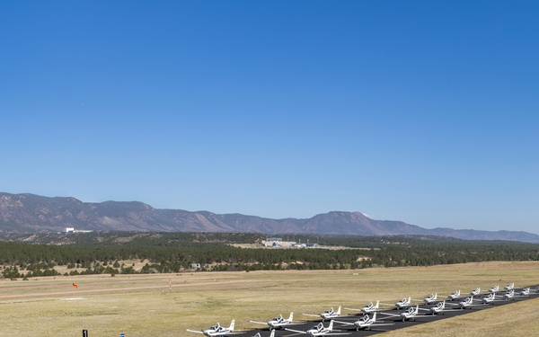 557th Flying Training Squadron conducts Elephant Walk at Davis Airfield