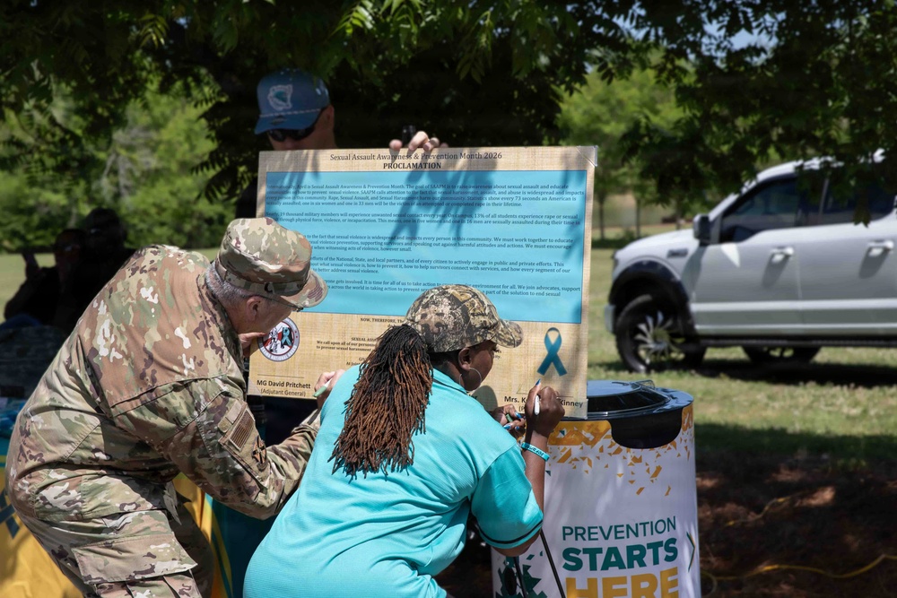 Alabama National Guard signs proclamation, hosts ruck march for Sexual Assault Awareness and Prevention Month