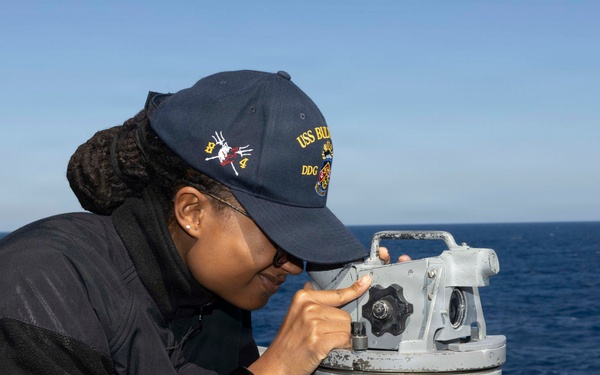 USS Bulkeley (DDG 84) Sailors stand watch on the bridge April 20, 2026