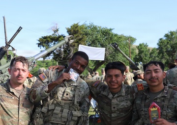 Best Redleg Competitors from 1st Armored Division Artillery complete the 12 mile ruck to conclude the 2026 Best Redleg Competition