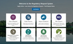 Regulatory Request System Homepage