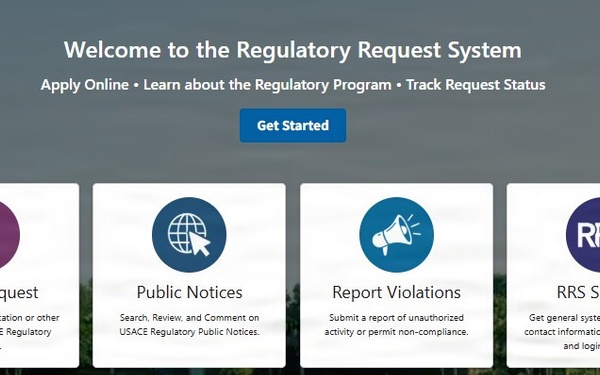 Regulatory Request System Homepage