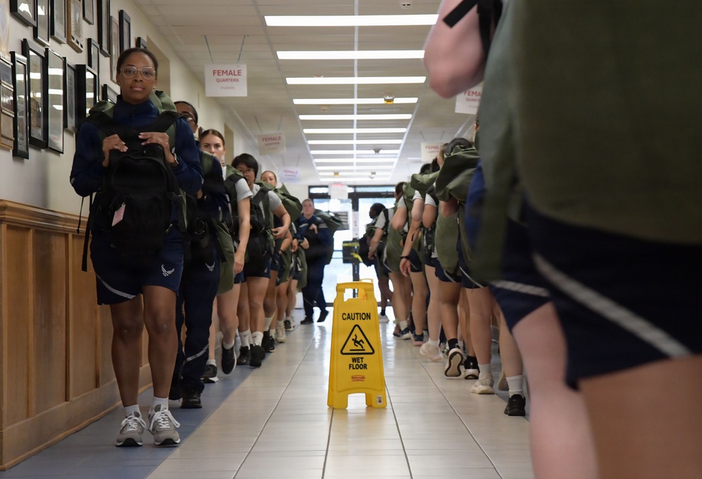 HURCON Exercise:  Airmen in-process into shelters