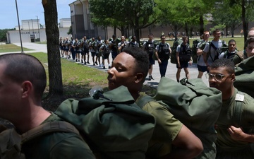 HURCON Exercise:  Airmen in-process into shelters