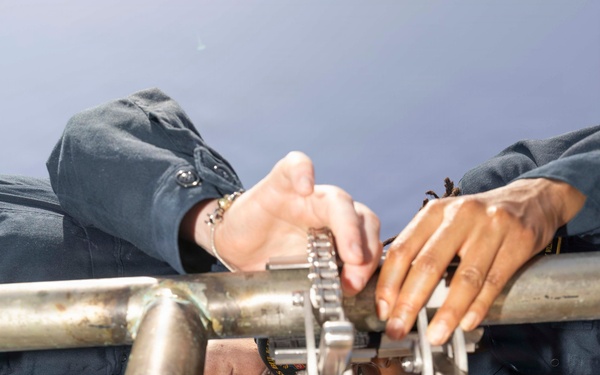 USS Bulkeley (DDG 84) Sailors hold pipe patch repair training April 23, 2026