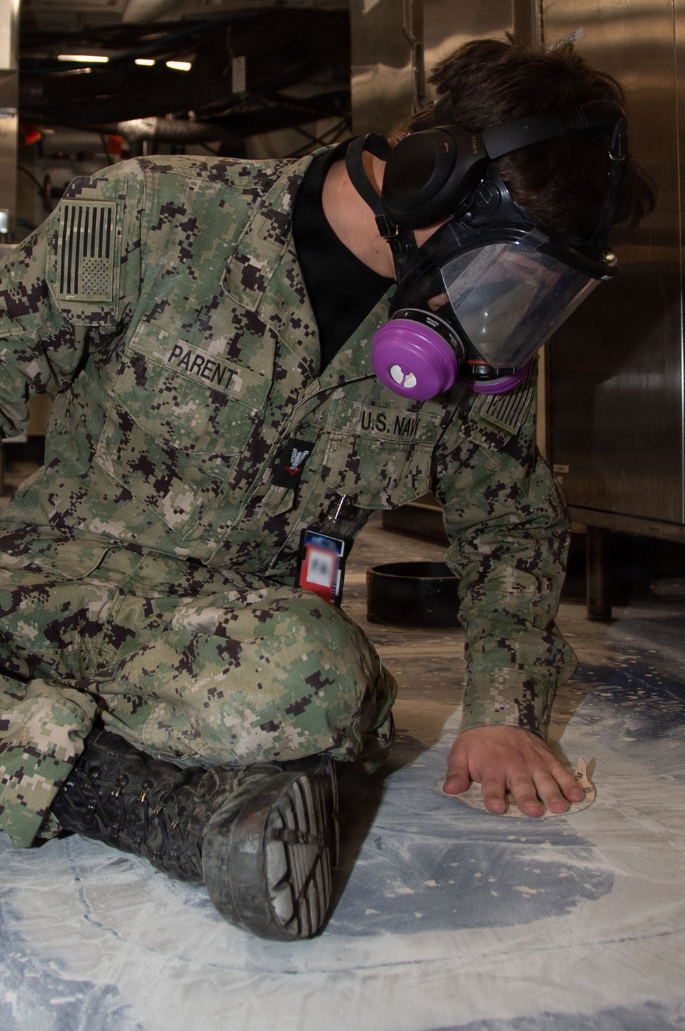 USS Ronald Reagan (CVN 76) Sailors Replace PRC On The Mess Decks