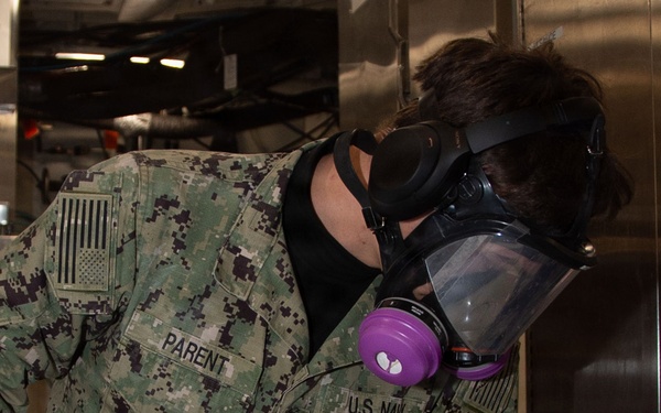 USS Ronald Reagan (CVN 76) Sailors Replace PRC On The Mess Decks