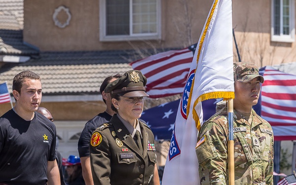 RECRUITERS ASSIGNED TO NAVY TALENT ACQUISITION GROUP PACIFIC PARTICIPATE IN THE ARMED FORCES DAY PARADE IN TORRANCE, CALIFORNIA.