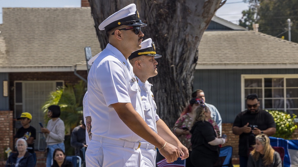 RECRUITERS ASSIGNED TO NAVY TALENT ACQUISITION GROUP PACIFIC PARTICIPATE IN THE ARMED FORCES DAY PARADE IN TORRANCE, CALIFORNIA.