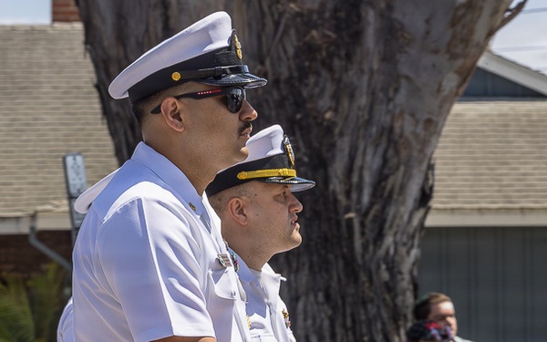 RECRUITERS ASSIGNED TO NAVY TALENT ACQUISITION GROUP PACIFIC PARTICIPATE IN THE ARMED FORCES DAY PARADE IN TORRANCE, CALIFORNIA.