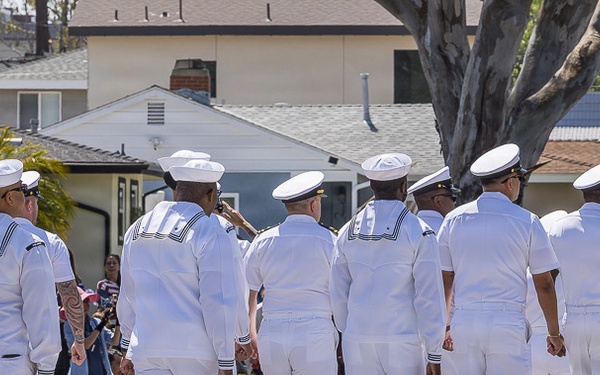 RECRUITERS ASSIGNED TO NAVY TALENT ACQUISITION GROUP PACIFIC PARTICIPATE IN THE ARMED FORCES DAY PARADE IN TORRANCE, CALIFORNIA.
