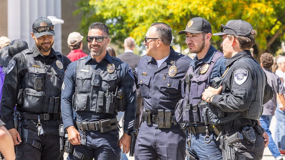RECRUITERS ASSIGNED TO NAVY TALENT ACQUISITION GROUP PACIFIC PARTICIPATE IN THE ARMED FORCES DAY PARADE IN TORRANCE, CALIFORNIA.