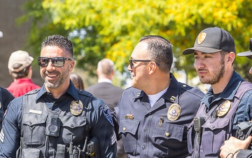 RECRUITERS ASSIGNED TO NAVY TALENT ACQUISITION GROUP PACIFIC PARTICIPATE IN THE ARMED FORCES DAY PARADE IN TORRANCE, CALIFORNIA.