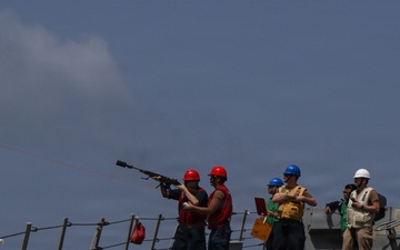 Frank E. Petersen Jr. Conducts Replenishment-At-Sea with USNS Alan Shepard
