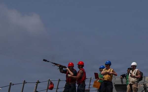 Frank E. Petersen Jr. Conducts Replenishment-At-Sea with USNS Alan Shepard