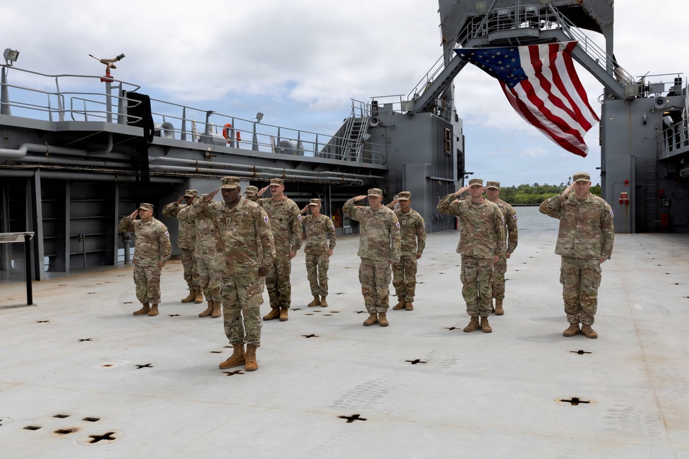 TCP Mariners Earn Army Mariner Badges Aboard LSV-8