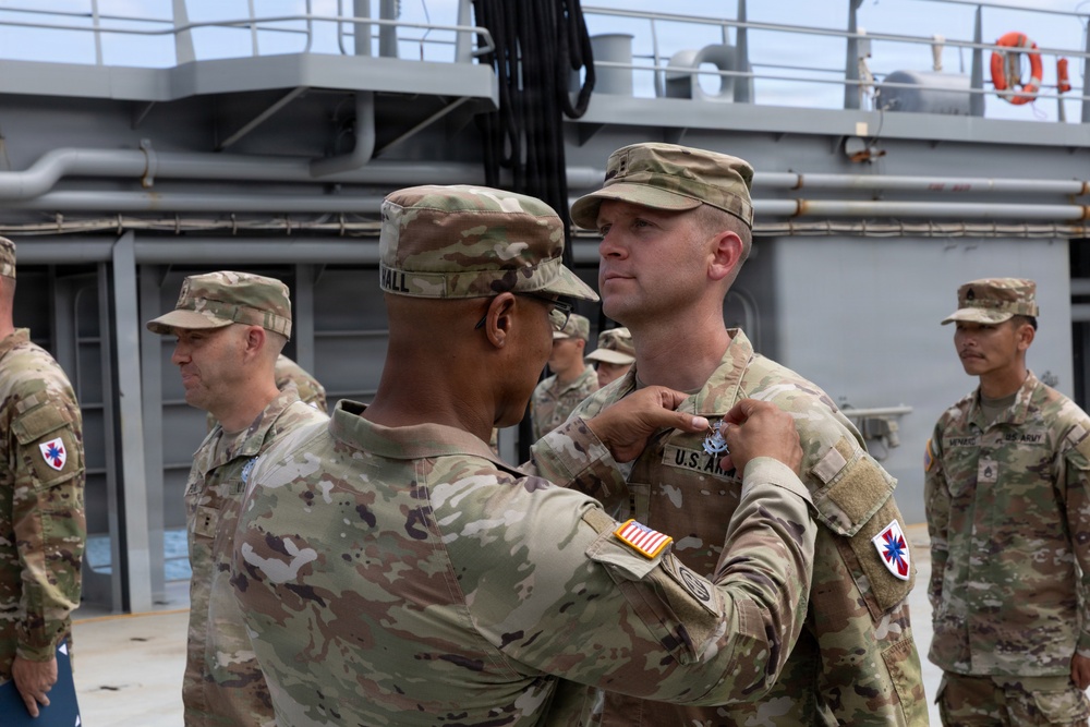TCP Mariners Earn Army Mariner Badges Aboard LSV-8