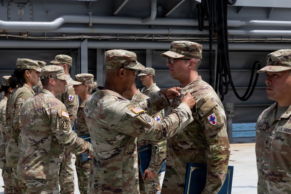 TCP Mariners Earn Army Mariner Badges Aboard LSV-8