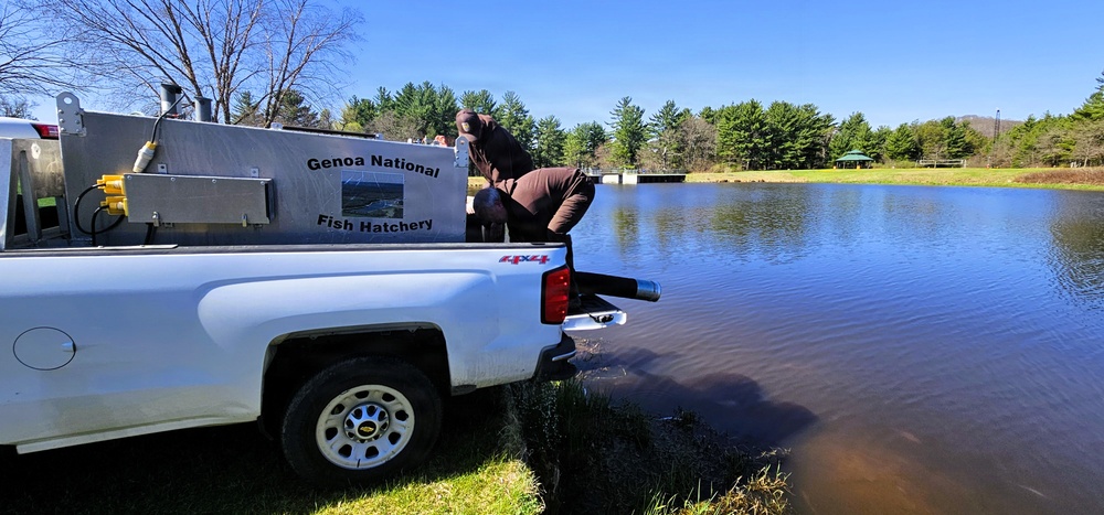 15,000 rainbow trout stocked at Fort McCoy in time for May 2026 fishing opener