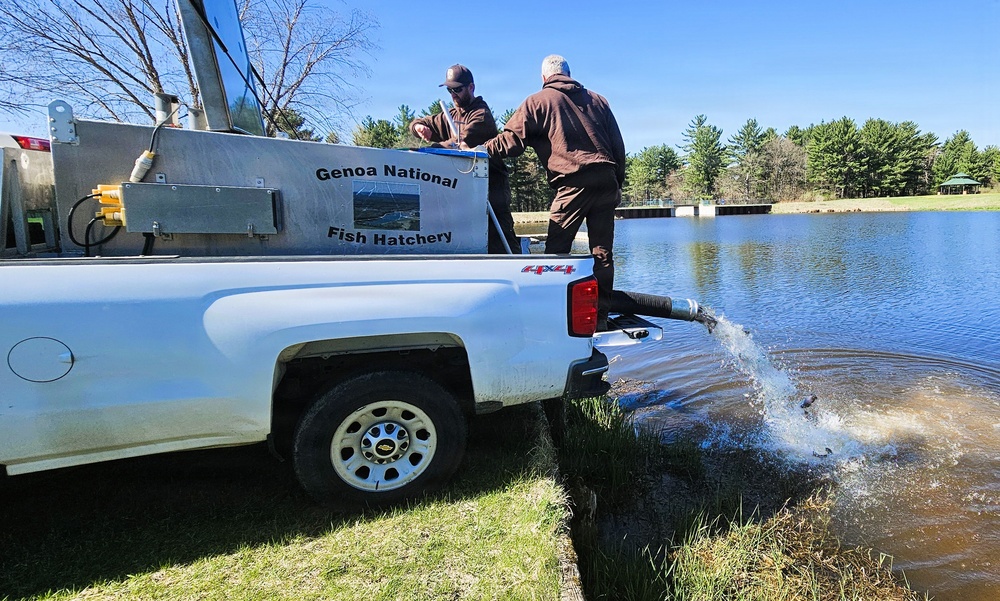 15,000 rainbow trout stocked at Fort McCoy in time for May 2026 fishing opener
