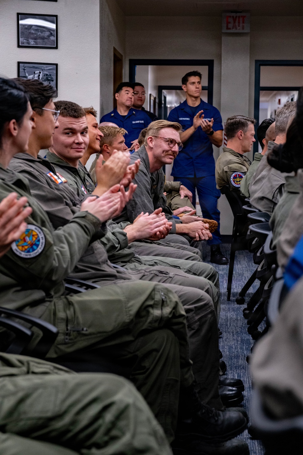 Coast Guard Air Station San Francisco members conduct all-hands