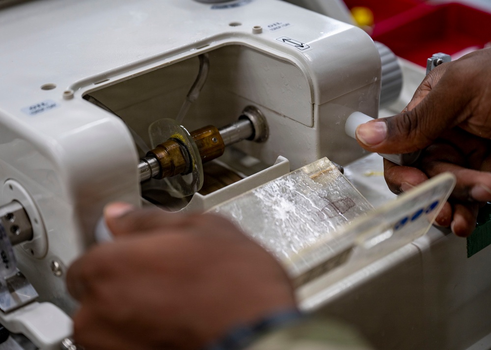 Joint-service members fabricate glasses for the community of Kodiak Island during Kodiak Arctic Care 2026