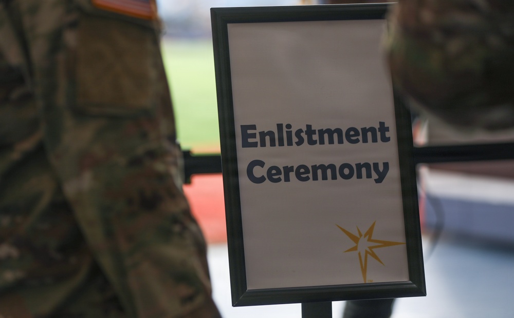 U.S. Army Reserve Enlistment Ceremony Held at Major League Baseball Stadium