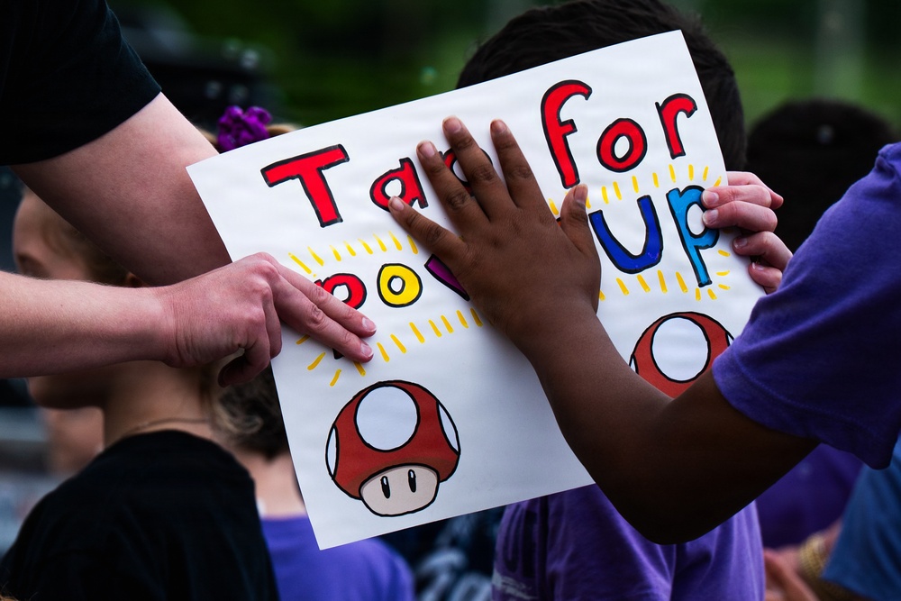 The Month of the Military Child celebrated by an annual mile walk