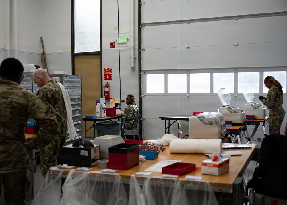 Joint-service members fabricate glasses for the community of Kodiak Island during Kodiak Arctic Care 2026
