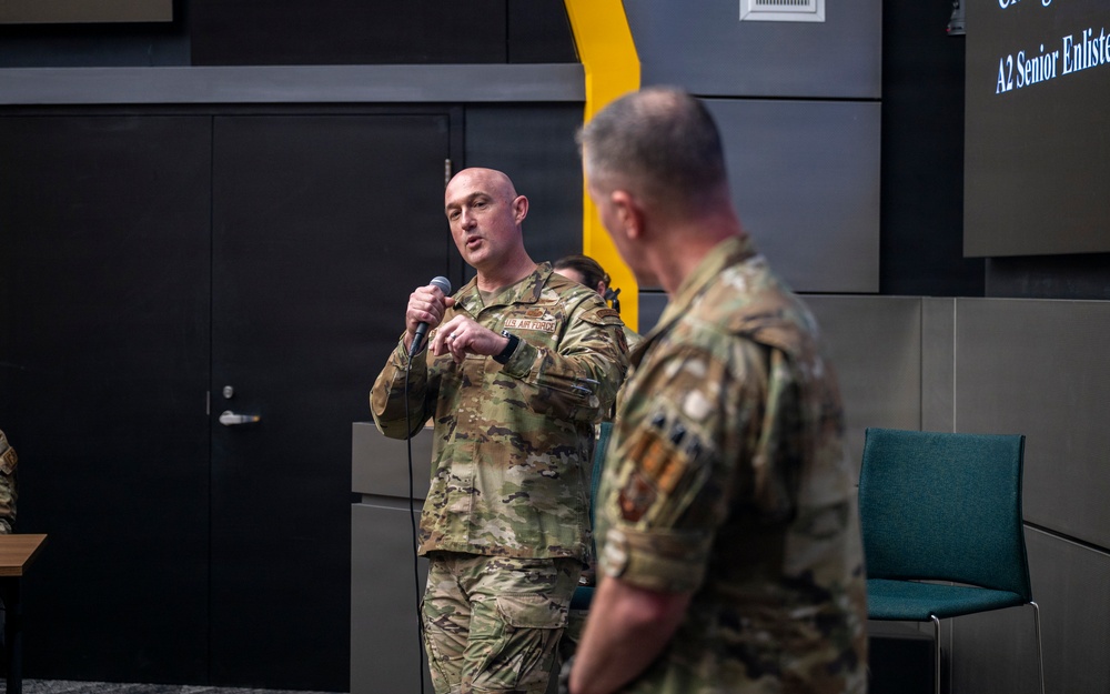 Senior intelligence leaders visit NASIC, connects with Airmen