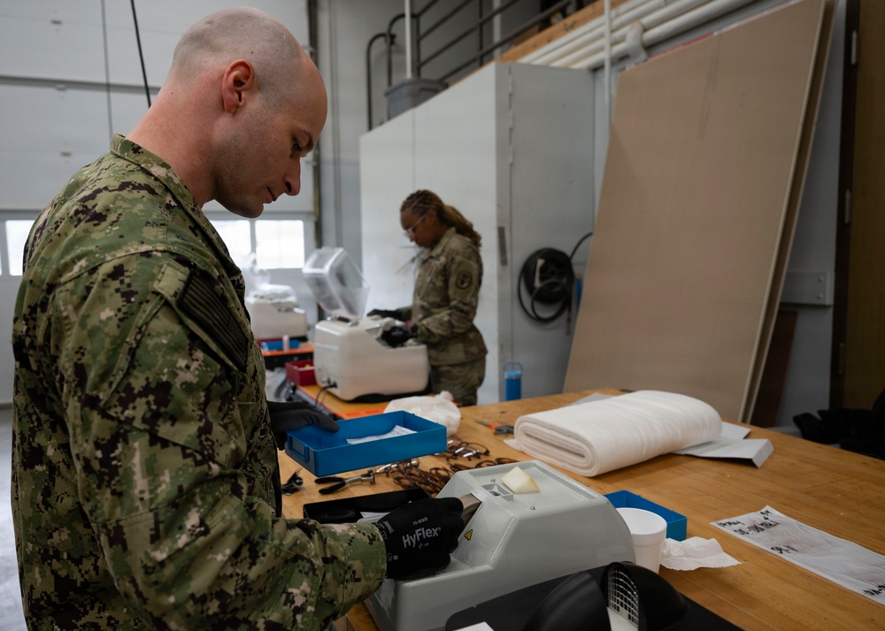 Joint-service members fabricate glasses for the community of Kodiak Island during Kodiak Arctic Care 2026