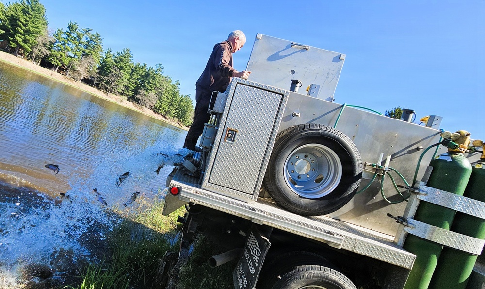 15,000 rainbow trout stocked at Fort McCoy in time for May 2026 fishing opener