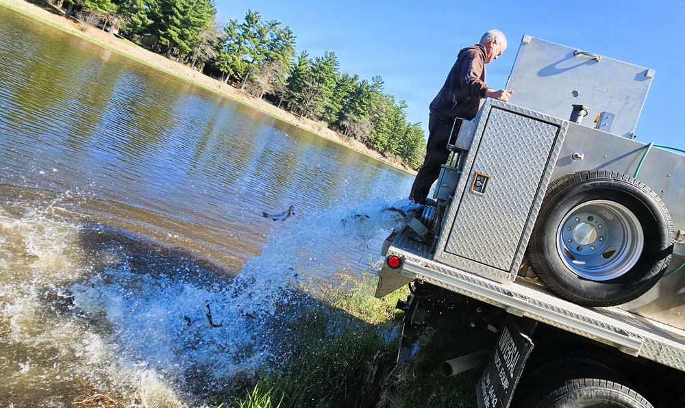 15,000 rainbow trout stocked at Fort McCoy in time for May 2026 fishing opener