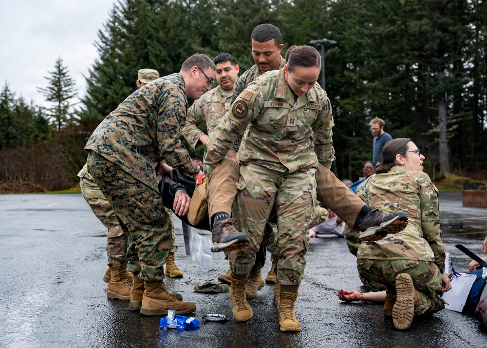 Readiness Forged: Kodiak Arctic Care 2026 partners with Civil Air Patrol cadets during a mass casualty exercise