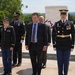 Members of law enforcement from Joint Base Myer-Henderson Hall lay wreath at Tomb of The Unknown Soldier