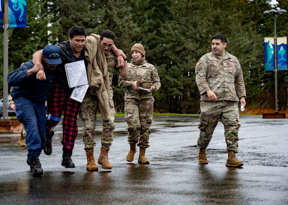 Readiness Forged: Kodiak Arctic Care 2026 partners with Civil Air Patrol cadets during a mass casualty exercise