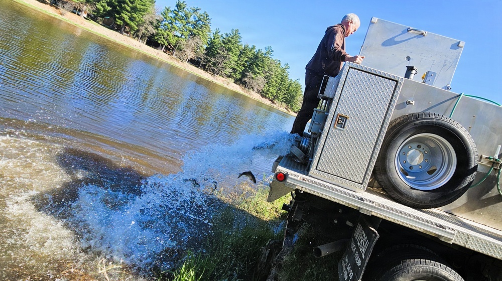 15,000 rainbow trout stocked at Fort McCoy in time for May 2026 fishing opener