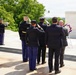 Members of law enforcement from Joint Base Myer-Henderson Hall lay wreath at Tomb of The Unknown Soldier