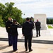 Members of law enforcement from Joint Base Myer-Henderson Hall lay wreath at Tomb of The Unknown Soldier