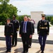 Members of law enforcement from Joint Base Myer-Henderson Hall lay wreath at Tomb of The Unknown Soldier
