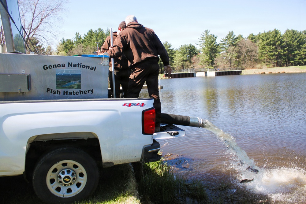 15,000 rainbow trout stocked at Fort McCoy in time for May 2026 fishing opener