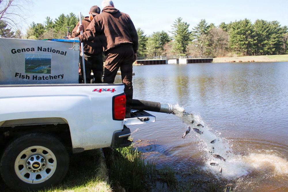 15,000 rainbow trout stocked at Fort McCoy in time for May 2026 fishing opener
