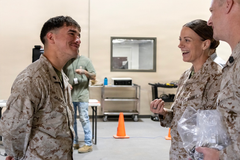 Col. Sharon Dubow, Marine Force Storage Command commanding officer, final tour at the Yermo Annex and Mounted Color Guard Stables before relinquishing MFSC command