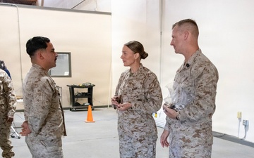 Col. Sharon Dubow, Marine Force Storage Command commanding officer, final tour at the Yermo Annex and Mounted Color Guard Stables before relinquishing MFSC command