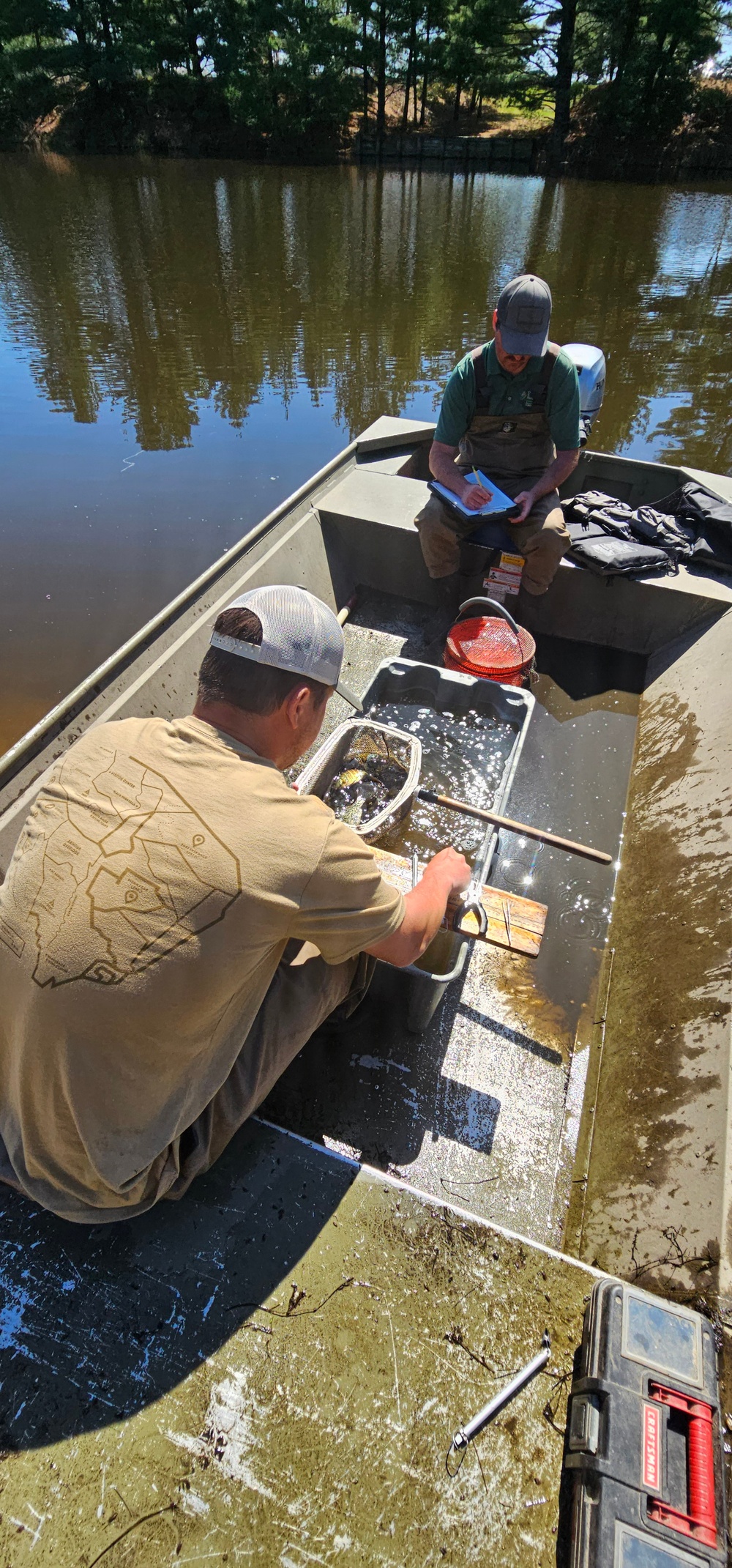 Fort McCoy natural resources fisheries team conducts spring lake surveys; study health of waterways, fish