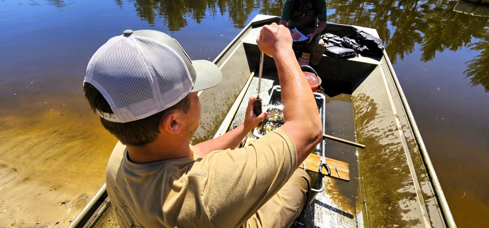 Fort McCoy natural resources fisheries team conducts spring lake surveys; study health of waterways, fish