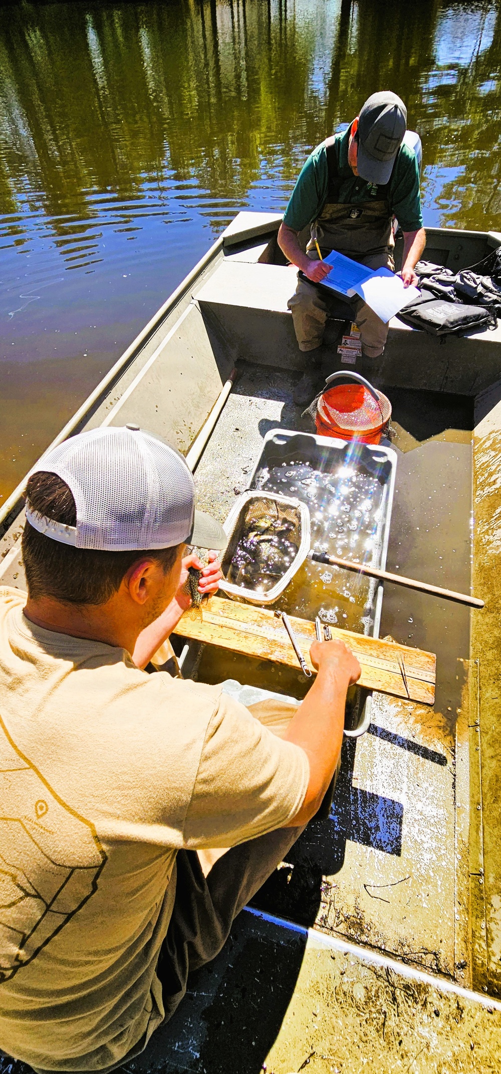 Fort McCoy natural resources fisheries team conducts spring lake surveys; study health of waterways, fish