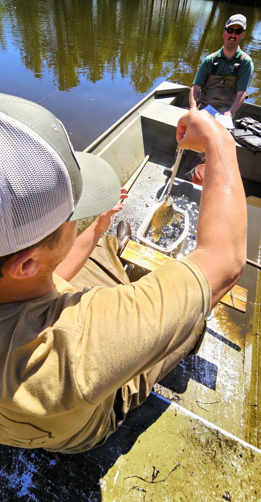 Fort McCoy natural resources fisheries team conducts spring lake surveys; study health of waterways, fish